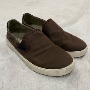 OluKai Men's Lae‘ahi Slip-On Sneakers | Brown | Size 10